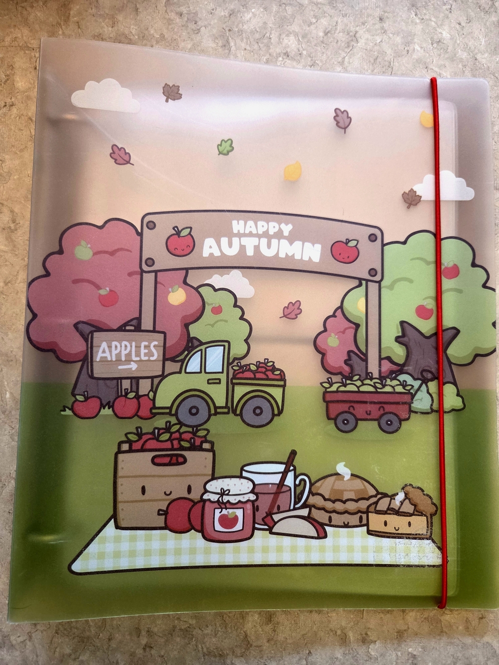 Hubman & Chubgirl Happy Autumn 3 Ring Binder For Sticker Storage